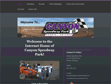 Tablet Screenshot of canyonspeedwaypark.com